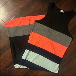 Express Striped Colorblock Midi Bodycon Dress Size Medium